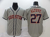 Astros 27 Jose Altuve Gray 2020 Nike Cool Base Jersey,baseball caps,new era cap wholesale,wholesale hats